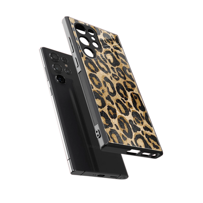 Cheetah Chic sleek samsung galaxy s23 ultra cover with tempered glass back and TPU edges