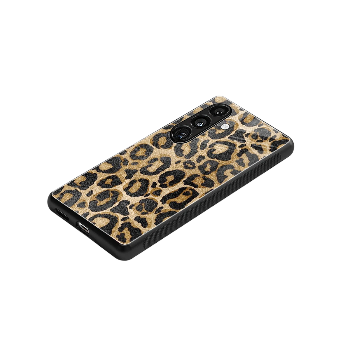 Cheetah Chic stylish phone case for samsung galaxy s25 | glossy glass and slim fit