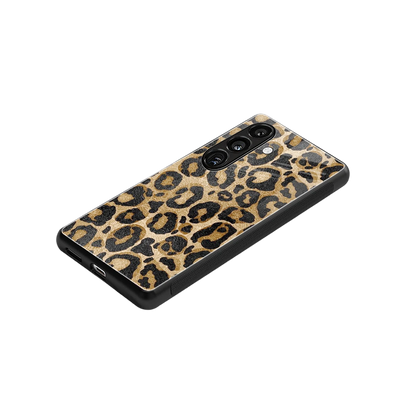 Cheetah Chic stylish phone case for samsung galaxy s25 | glossy glass and slim fit