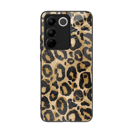 Cheetah Chic back phone cover | glass case for vivo v27 5g