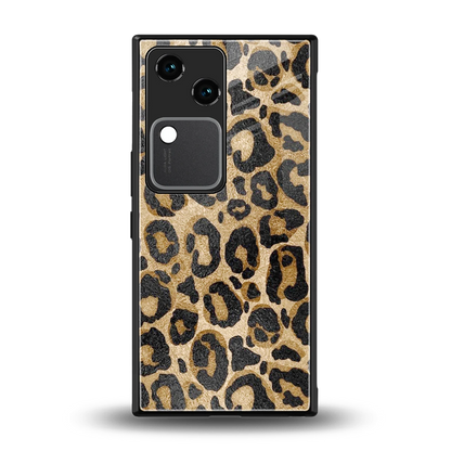 Cheetah Chic back phone cover | glass case for vivo v30
