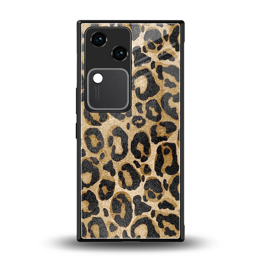 Cheetah Chic back phone cover | glass case for vivo v30
