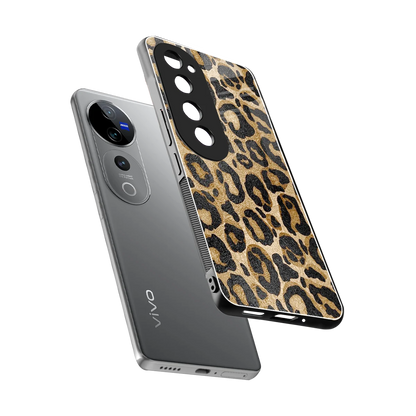 Cheetah Chic sleek vivo v40 pro cover with tempered glass back and TPU edges