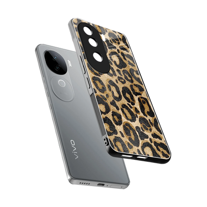 Cheetah Chic sleek vivo v40e cover with tempered glass back and TPU edges
