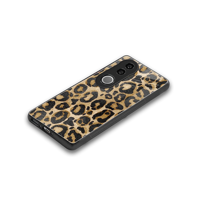 Cheetah Chic stylish phone case for vivo v50 | glossy glass and slim fit