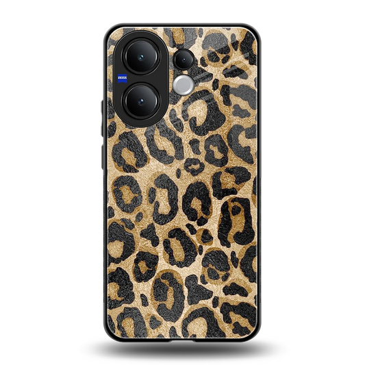 Cheetah Chic back phone cover | glass case for vivo v60