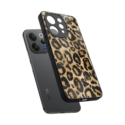 Cheetah Chic sleek vivo v70 elite cover with tempered glass back and TPU edges