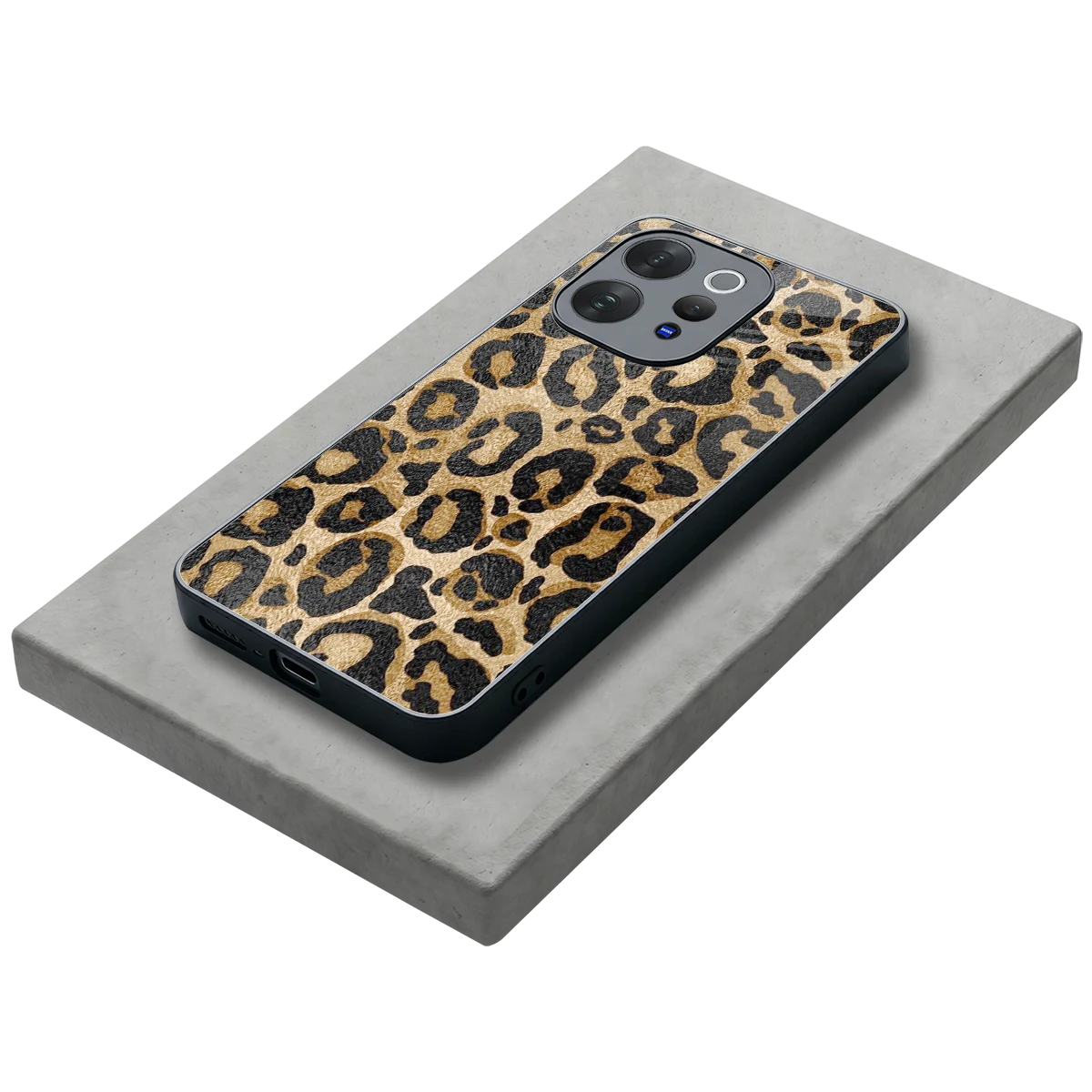 Cheetah Chic stylish phone case for vivo v70 | glossy glass and slim fit