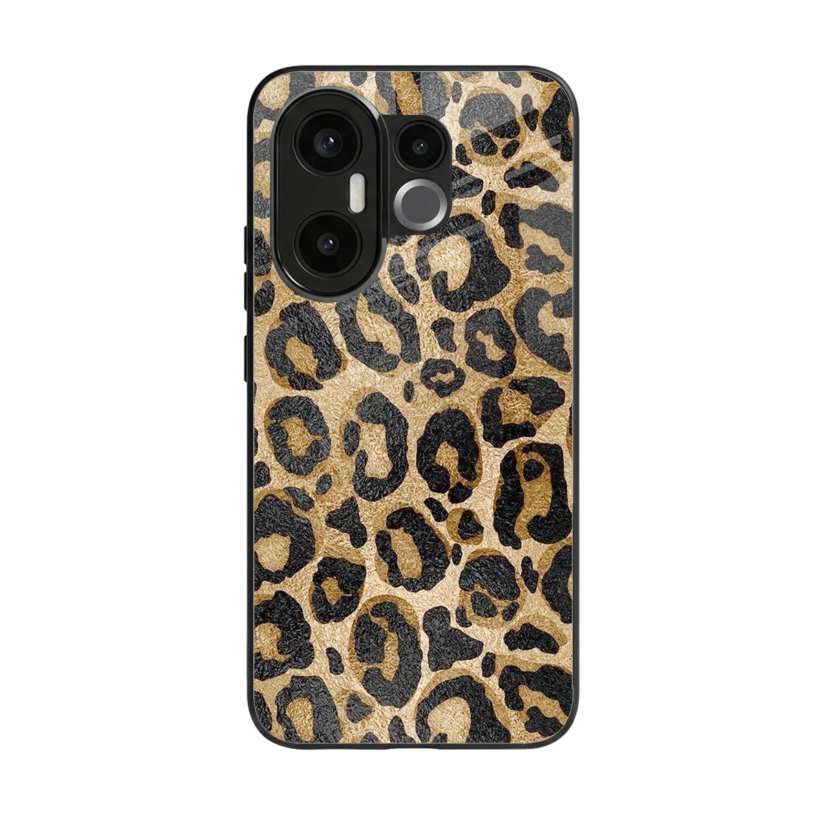 Cheetah Chic back phone cover | glass case for vivo x200 fe