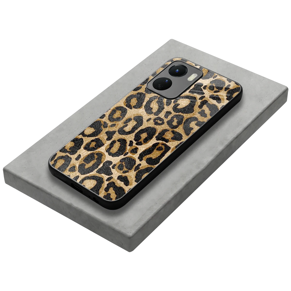 Cheetah Chic stylish phone case for vivo y16 | glossy glass and slim fit