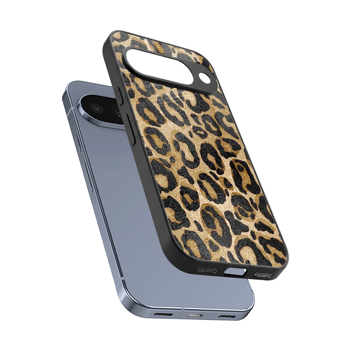 Cheetah Chic sleek google pixel 10 cover with tempered glass back and TPU edges