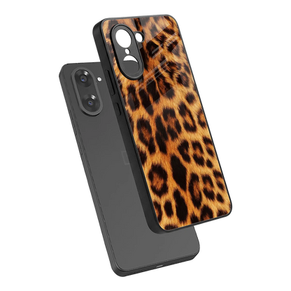 Cheetah Fur sleek oneplus nord ce5 5g cover with tempered glass back and TPU edges
