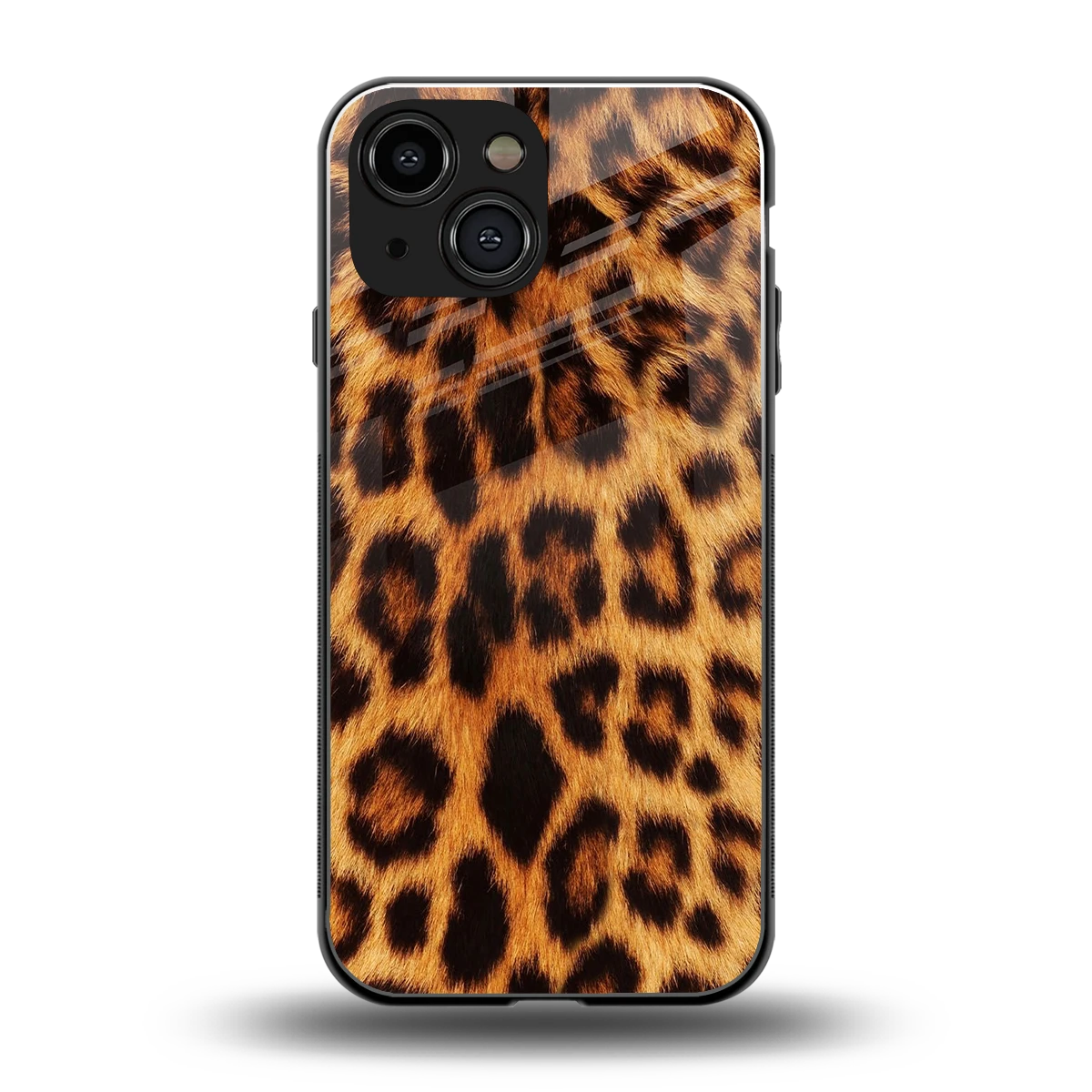 Cheetah Fur back phone cover | glass case for iphone 13 mini