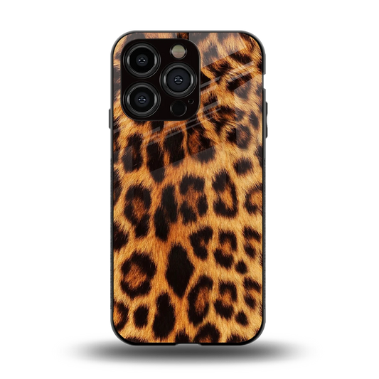 Cheetah Fur back phone cover | glass case for iphone 13 pro