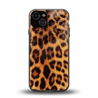 Cheetah Fur back phone cover | glass case for iphone 14
