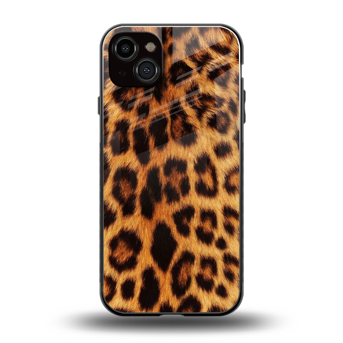 Cheetah Fur back phone cover | glass case for iphone 15 plus