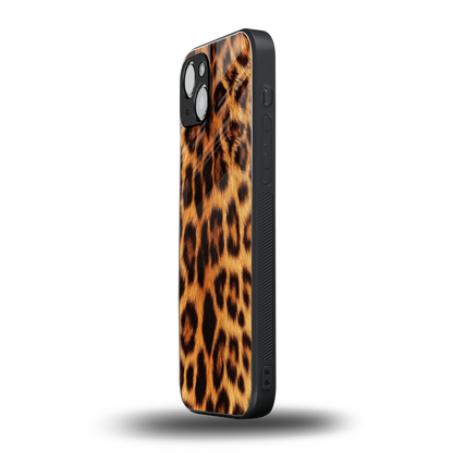 Cheetah Fur iphone 15 plus mobile cover | shockproof glass phone case