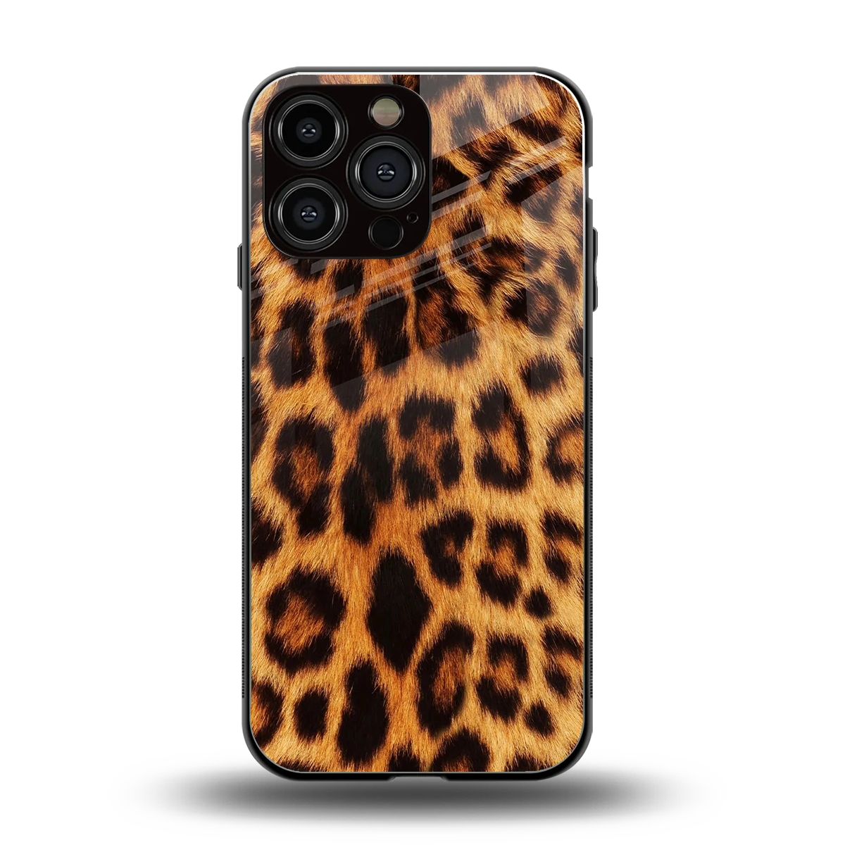 Cheetah Fur back phone cover | glass case for iphone 15 pro max