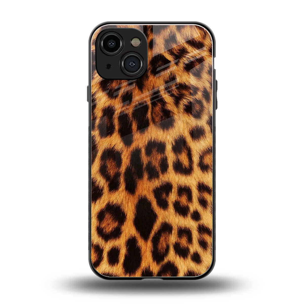 Cheetah Fur back phone cover | glass case for iphone 15
