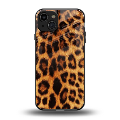 Cheetah Fur back phone cover | glass case for iphone 15