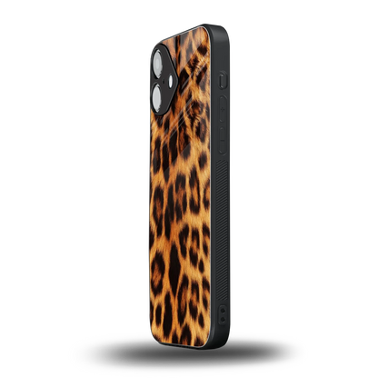Cheetah Fur iphone 16 plus mobile cover | shockproof glass phone case