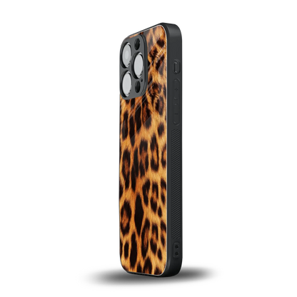Cheetah Fur iphone 16 pro mobile cover | shockproof glass phone case