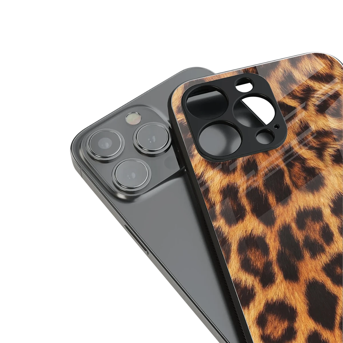 Cheetah Fur stylish phone case for iphone 13 pro | glossy glass and slim fit