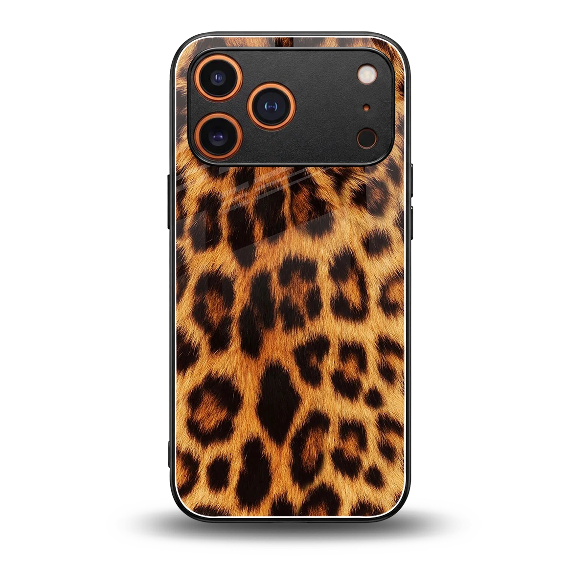 Cheetah Fur back phone cover | glass case for iphone 17 pro max