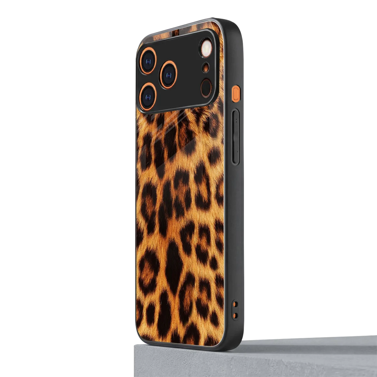 Cheetah Fur iphone 17 pro max mobile cover | shockproof glass phone case