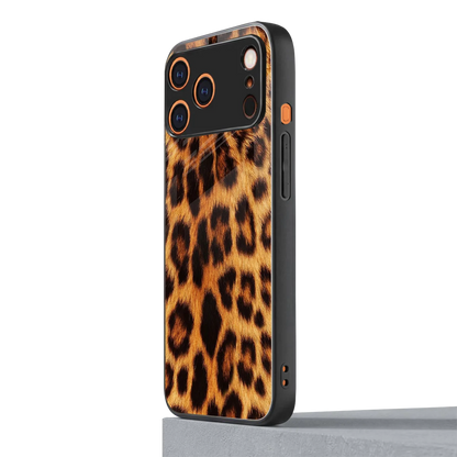 Cheetah Fur iphone 17 pro max mobile cover | shockproof glass phone case