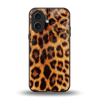 Cheetah Fur back phone cover | glass case for iphone 17