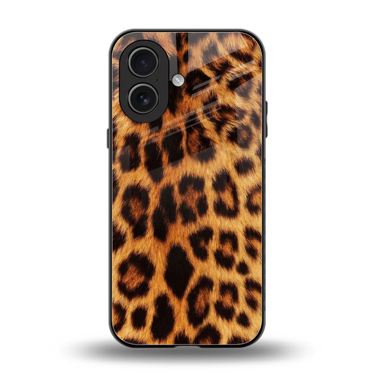 Cheetah Fur back phone cover | glass case for iphone 17