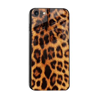 Cheetah Fur sleek iphone 7 cover with tempered glass back and TPU edges