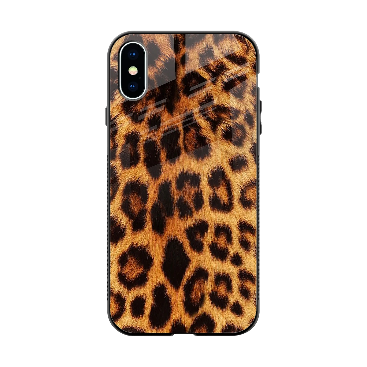 Cheetah Fur back phone cover | glass case for iphone xs