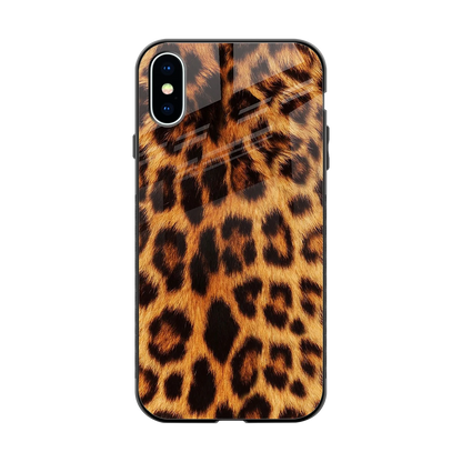 Cheetah Fur back phone cover | glass case for iphone xs