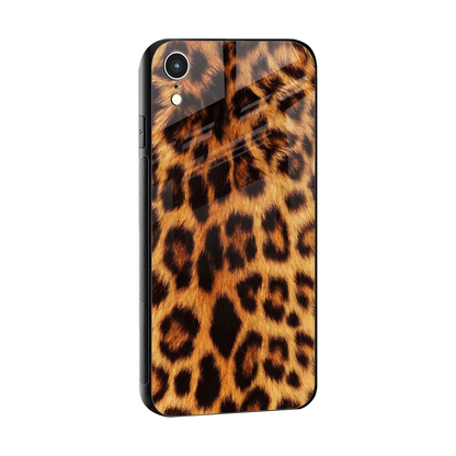 Cheetah Fur sleek iphone xr cover with tempered glass back and TPU edges