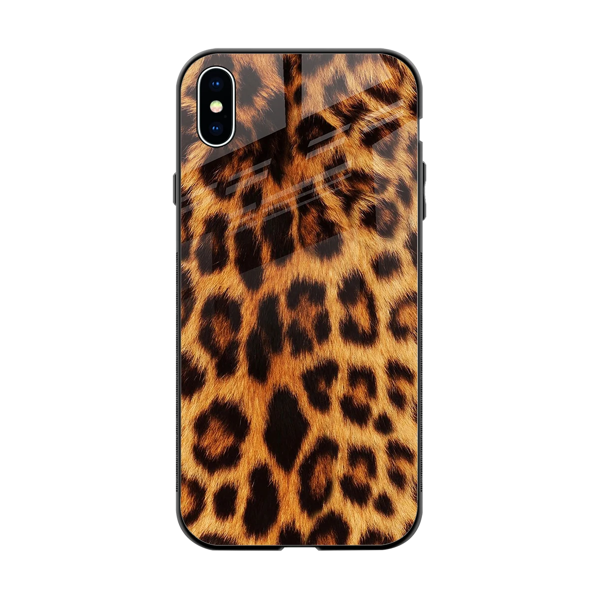 Cheetah Fur back phone cover | glass case for iphone xs max