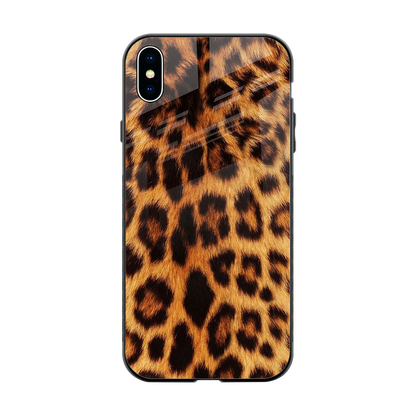 Cheetah Fur back phone cover | glass case for iphone xs max