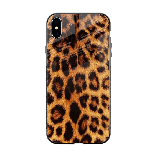 Cheetah Fur back phone cover | glass case for iphone xs max
