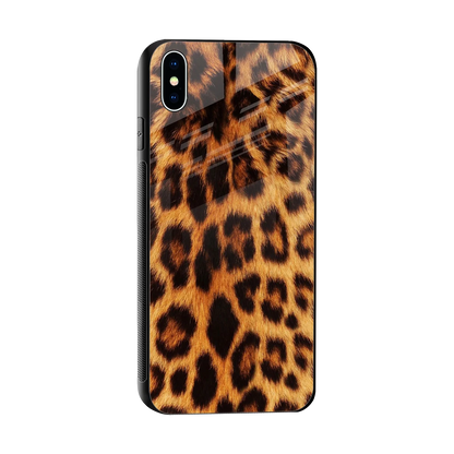 Cheetah Fur sleek iphone xs max cover with tempered glass back and TPU edges