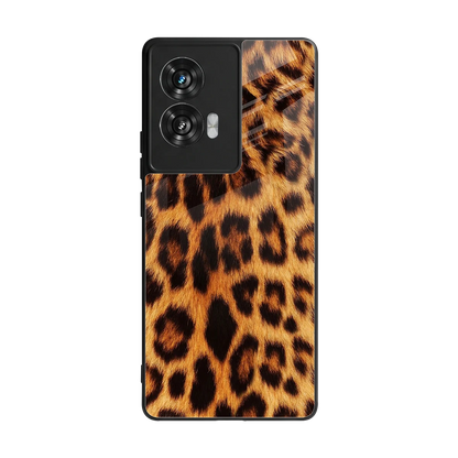 Cheetah Fur back phone cover | glass case for motorola edge 50 fusion
