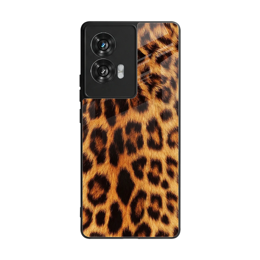 Cheetah Fur back phone cover | glass case for motorola edge 50 fusion