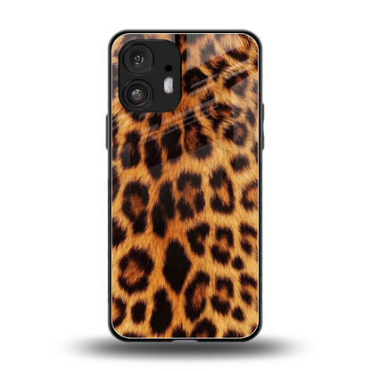 Cheetah Fur back phone cover | glass case for nothing phone 2