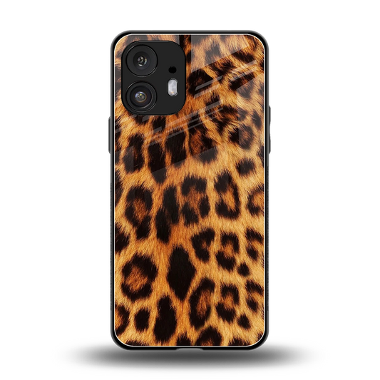 Cheetah Fur back phone cover | glass case for nothing phone 2