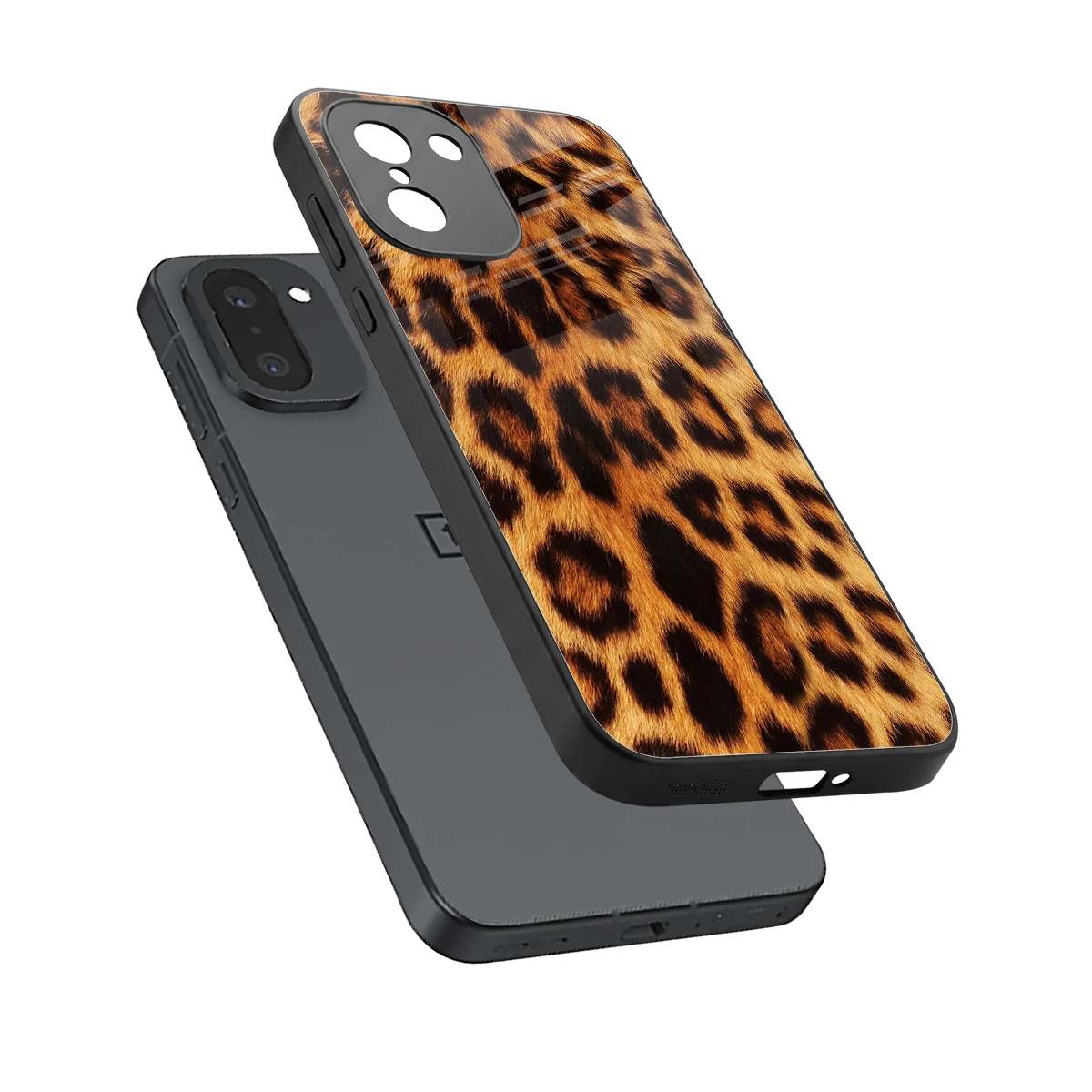 Cheetah Fur sleek oneplus 15r cover with tempered glass back and TPU edges