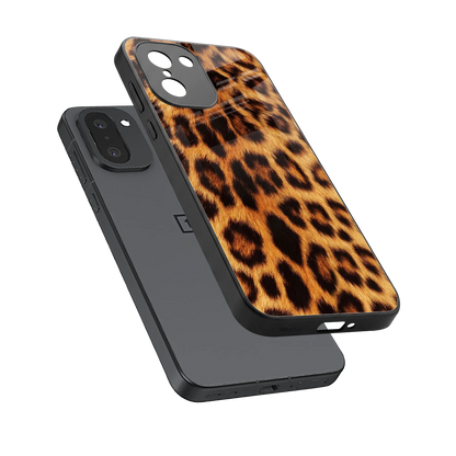 Cheetah Fur sleek oneplus 15r cover with tempered glass back and TPU edges