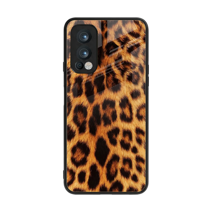 Cheetah Fur back phone cover | glass case for oneplus nord 2