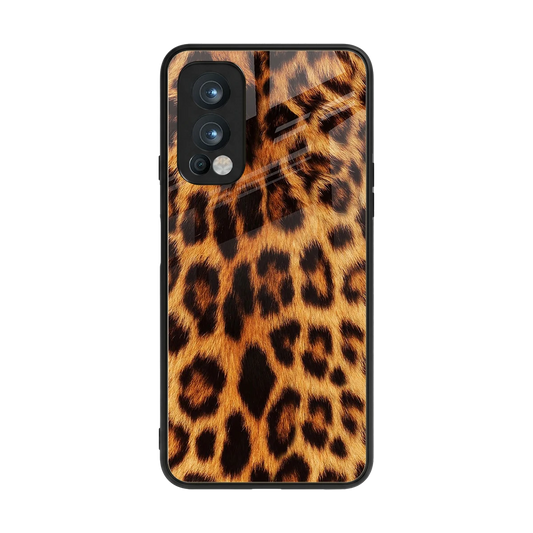 Cheetah Fur back phone cover | glass case for oneplus nord 2