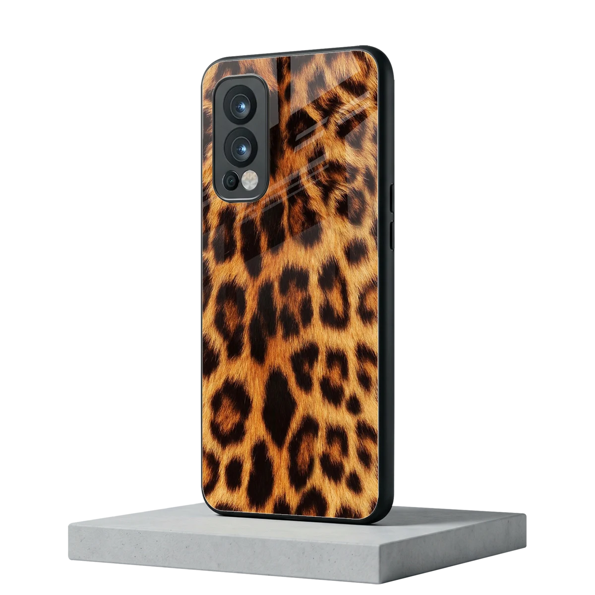 Cheetah Fur oneplus nord 2 mobile cover | shockproof glass phone case