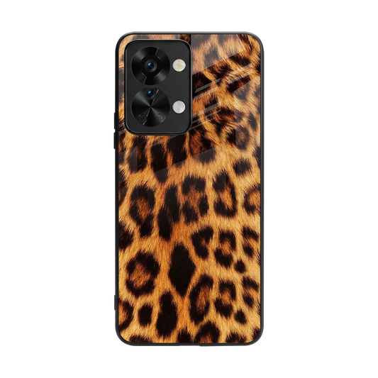 Cheetah Fur back phone cover | glass case for oneplus nord 2t